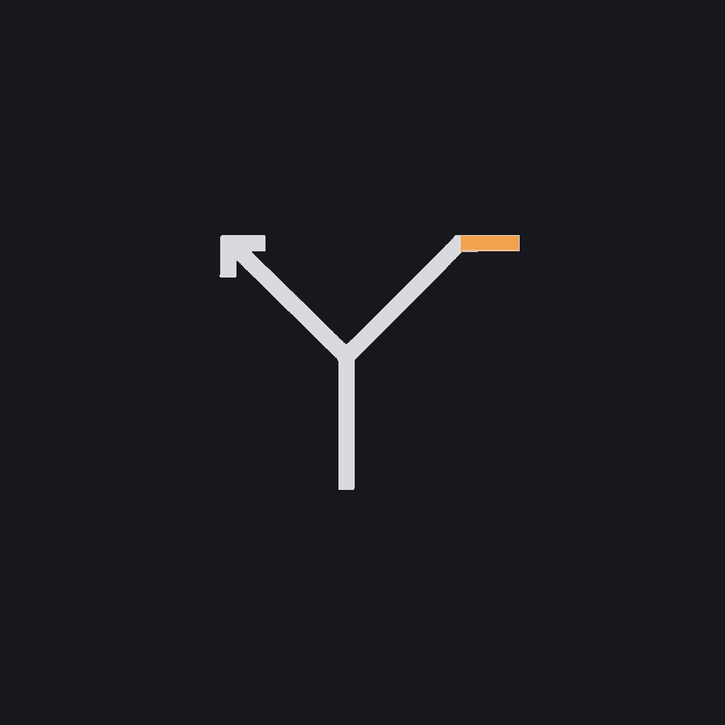 small line icon, forked path where one branch dead-ends, concept of a missing exception route