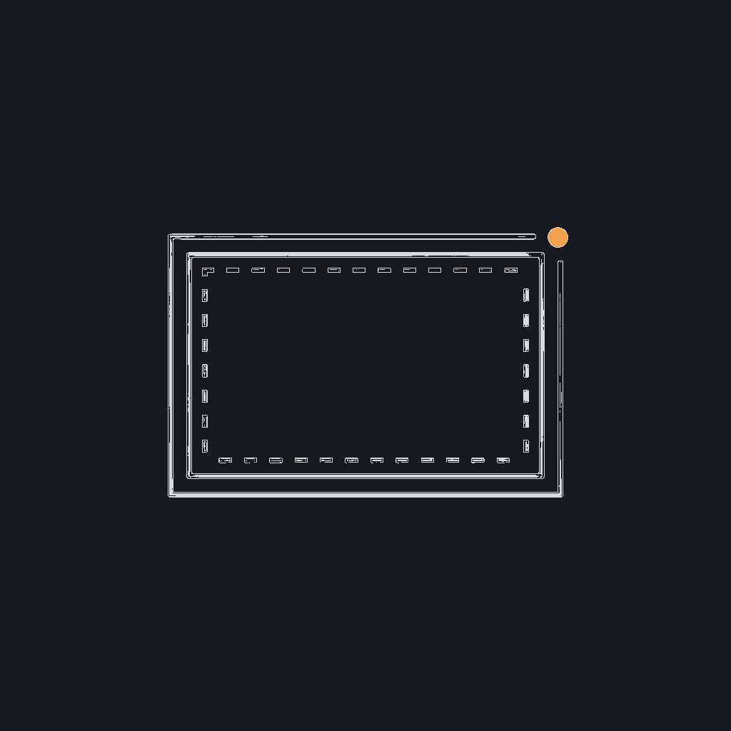 minimal line icon of an empty picture frame with a dashed outline, concept: missing source images