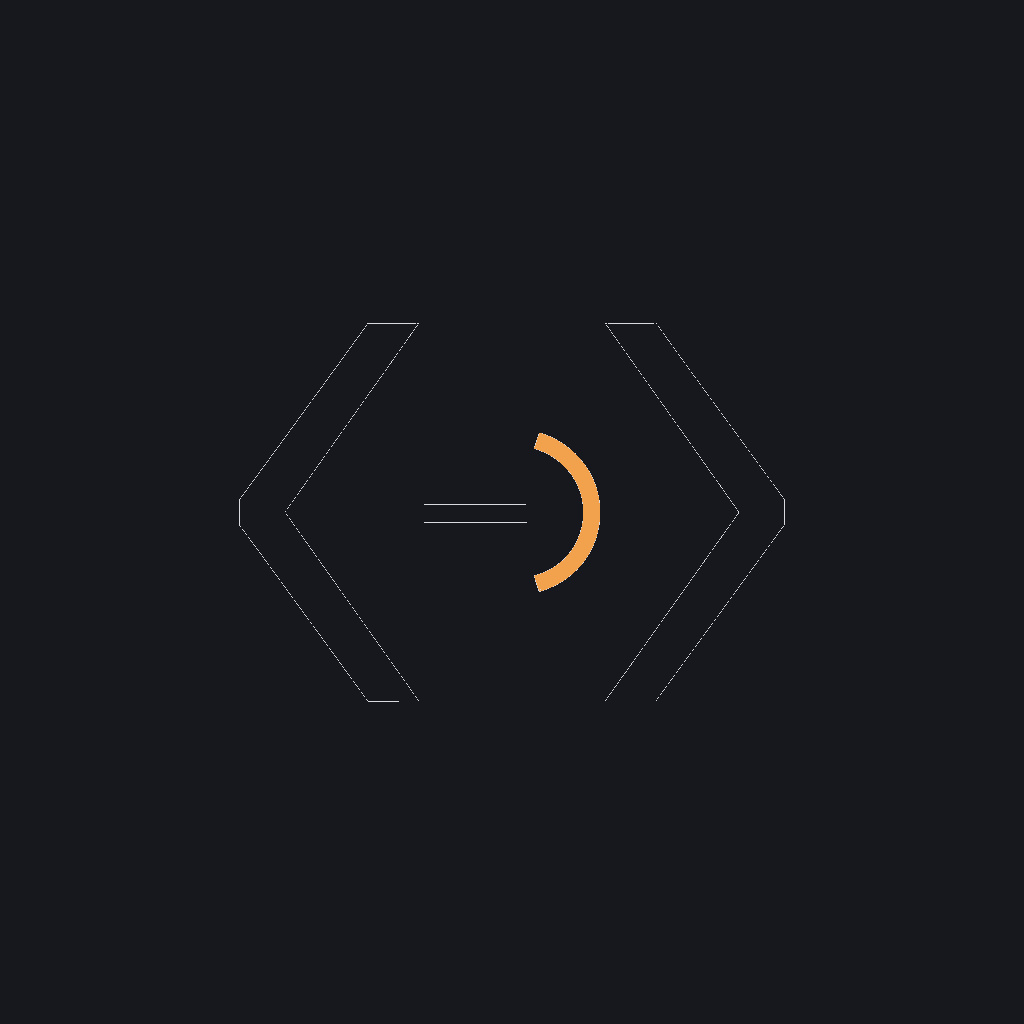minimal line icon of angle brackets with a cursor, code-generation concept